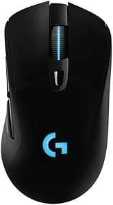 Logitech G703 Lightspeed Wireless Gaming Maus, Kabellose Verbindung, USB-Anschluss, 12000 DPI Sensor, RGB-Beleuchtung, Gewichttuning, 6 Programmierbare Tasten, PC/Mac