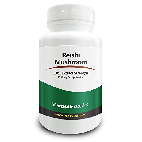 Real Herbs Reishi Mushroom 10: 1 Extracto 700 mg - 50 cápsulas vegetarianas