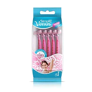 Gillette Venus Simply Venus Pink Hair Removal for Women - 5 razors (B4G1)