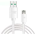 MYVN 5V/4A Compatible Vooc SuperFast Data Sync Charging Cable for Compatible for Oppo F9 F9 pro Oppo F11 Pro & All Oppo Smartphone -White