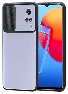 A3sprime Back Cover for Vivo Y31 |Shockproof Slide Camera Lens Protection Back Cover| Colour - Black
