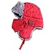 Price comparison product image H HILABEE Extra-Thick Soft Plush Outdoor Sports Bluetooth Music Speaker Hat Winter Trapper Trooper Hunting Ear Flap Hat, Built-in Mic - red