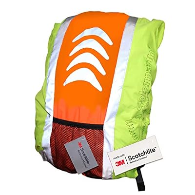 Salzmann 3M, housse imperméable et réfléchissante pour sac à dos, jaune et orange, Standard (36L)
