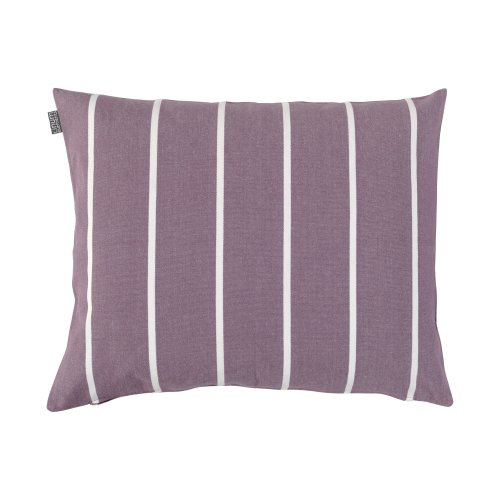 Linum Kissenhülle RUFUS F18 lila mit feinen weißen Streifen 50cm x 60cm, 100% Baumwolle, Kissenbezug, Kissen, Wohntextilien