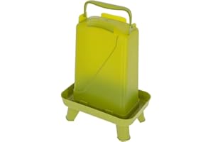 Kerbl Hobbyfarming Kunststofftränke mit Standfüßen, 5,5 l, grün, 19x28x39,5 cm, Geflügeltränke, Kunststoff, Geflügel