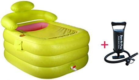 JHBJ Inflatable bathtub Small Inflatable Bathtub Adult Children's Bathtubs Thickening Folding Bath Tubs Plastic Bathtubs Soak the tub ( Color : Green )