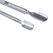 SupplyEU 3Pcs Stainless Steel Nail Cuticle Spoon Pusher Remover Nail Art Clipper
