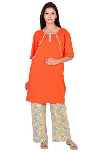 9teenAGAIN Orange Nursing Night Suit _1MN16-0741-NS1-P RS.999 (67.00% Off) - Amazon