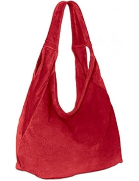 CASPAR TL618 Damen Ledertasche Shopper Beuteltasche Hobo Bag aus echt Leder Wildleder