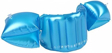 OMOUP Inflatable Swimming Arm Bands, Swimming Rings Floats Swim Floater Vests Safety Floatation Device for Adult/Baby Toddler (blue-M)