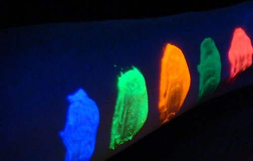 Fluoreszierende UV Neon Farbe für Gesicht und Körper 6 x 10 ml Röhren – leuchten Party Clubbing Festivals begeisterte - 6