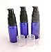 3 x 50ml Blue Glass Aromatherapy Bottle with BLACK treatment pump/lotion pump. Top quality empty blue glass bottle suitable for Aromatherapy, Art, Crafts, First Aid, Travel Size Bottle for Beauty Gels, Serums and Lotions
