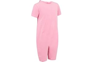 SPECIALKIDS.COMPANY Kaycey Zip back Short Sleeve Short Leg Knee Length Jumpsuit, Adaptive Clothing For Kids with Special Needs