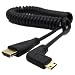 Produktbild Freie HDMI-Kabel (1,5 m) + HDMI-Stecker auf Mini HDMI Frühjahr locken Spiralkabel v1.4 3D für Sony Canon-Camcorder