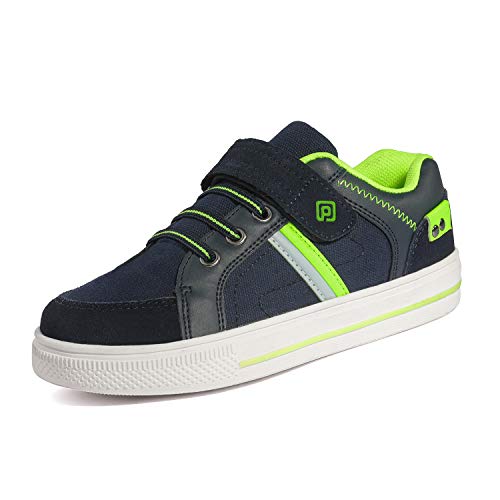 Dream Pairs 151014-K Zapatillas Sin Cordones para Niños Azul Marino Verde 29 EU/11 US Little Kid