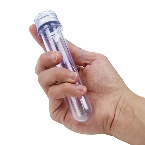 JPSOR 20 Kunststoff Reagenzglas Reagenzgläser Röhrchen mit Deckel 25×140mm(40ml) und 1 100ml Becherglas - 4