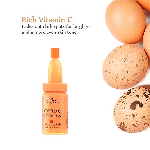 Anjou Schweizer Vitamin C Serum für das Gesicht – Organische Antialterung & Antifalten Treatment, wöchentliche Anwendung – 7ml - 5