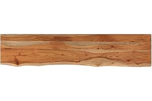vidaXL Tablero Rectangular, Superficie de Mesa Auxiliar, Tablero de Repuesto, Superficie de Comedor, Madera de Acacia Borde Vivo 180x30x3,8 cm