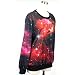 THENICE Women's Digital Print Pullovers Sweatershirts (Black Star)