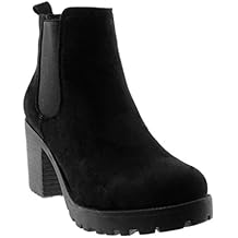 botines tacon ancho y plataforma