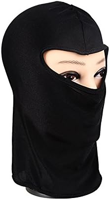 Masks Balaclava Balaclava Face Mask Motorcycle Helmets Liner Ski Face Mask Gear Neck Gaiter Ski Mask Lycra Fabrics Outdoor Free Adjustment Diversification Protective Storm Cap Weatherization Cap Free Visor of Head Part Position (Black)