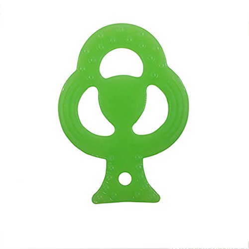 JER Baby Infant Teething Toys Toddler Silicone Teethers Soft Teeth Stick Kids Chew Toys(Tree leaf)