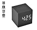 Produktbild DSstyles Modern Wooden LED Square Würfel Digital Alarm Thermometer Timer Kalenderuhr - Schwarz
