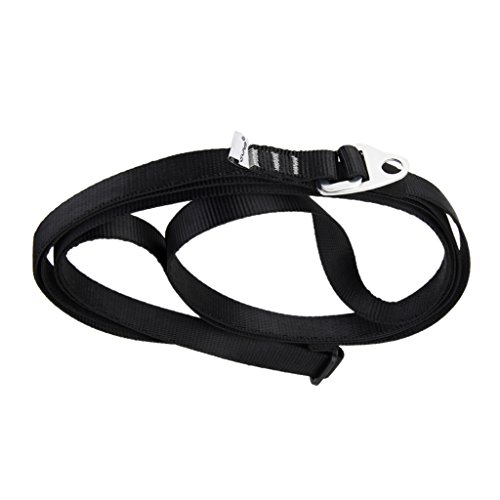 Preisvergleich Produktbild Schwarz Klettern Ascender Bandschlinge Verstellbar 80cm - 120cm