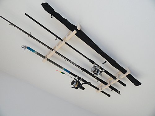 Fishingrack Eu Wooden Fishing Rod Holder Rack Ceiling Mounted