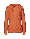 Gekämmte Bio-Baumwolle Green Cat Damen Kapuzenjacke, 100% Bio-Baumwolle. Fairtrade, Oeko-Tex und Ecolabel Zertifiziert, Textilfarbe: orange, Gr.: XXL