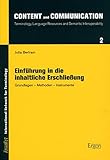 Image de Einführung in die inhaltliche Erschliessung: Grundlagen - Methoden - Instrumente (Content and Commu