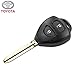Produktbild Cover Schlüssel Hülle Fernbedienung schwarz 2 Tasten und Klinge Toyota Yaris Avensis RAV4 MR2 Corolla Celica Land Cruiser Avalon CAMRY Prado Echo Kluger Prius Tarago 4 Runner chiavit Ersatzteile Schale Schlüssel Auto Notebook Logo ohne Elektronik und Transponder