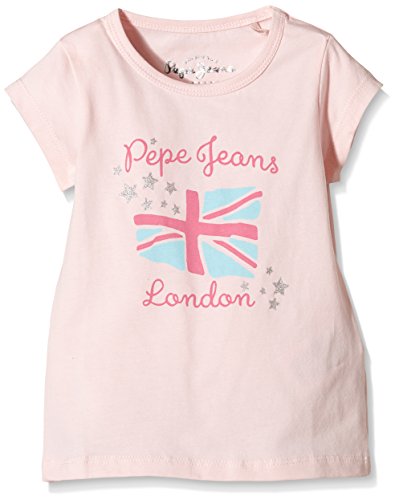 Pepe Jeans Baby-Girls Hedona Kids T-Shirt, Pink, 18-24 Months (Manufacturer Size:2))