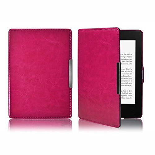 Voguecase® für Amazon Kindle Paperwhite, Sicherheits-Handschlaufe Kunstleder Tasche PU Schutzhülle Tasche Leder Brieftasche Hülle Case Cover (Rosa) + Gratis Universal Eingabestift - 2