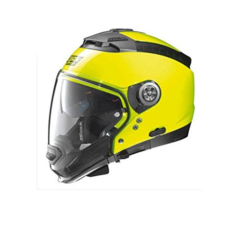Nolan N44 EVO Lexan N-Com - Casco de moto modular, color amarillo fl
