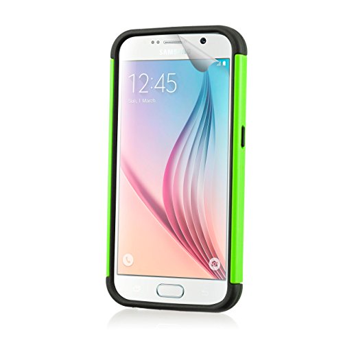 32nd   Funda R  gida Anti-Choques de Alta Proteccion para Samsung Galaxy S6  SM-G920  Carcasa Defensora de Doble Capa - Verde