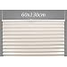 Produktbild Auralum® Zeitgenössig Plissee mit Gardinenstange Klemmträger Jalousie Montage am Fensterflügel 60x130cm (BxH) Beige