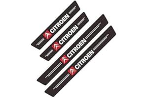 ENFILY Car Carbon Fiber Door Sill Protector for Citroen C1 C2 C3 C4 C5 C6 C8 C4L DS3 DS4 DS5 DS5LS DS6, Welcome Pedal Scuff Guard Non-Slip Auto Styling Decoration Accessory (4Pcs)
