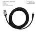 Produktbild Extra langes 3 Meter USB Sync- & Ladekabel für Samsung S5 S2 S3 S4 Tab 3 Corby II E1360 Galaxy S I9000 S2 551 Galaxy S Plus Nexus S Omnia 7 523S Tab A 8.0 SM-T350 TAB A 9.7 SM-T550 - - 3 Meter