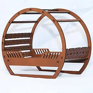 OMANZA Wooden Doll House Queen Bed with Mattress & Pillow, Wooden God Bed for Laddu Gopal Handicraft Pooja Article, Gift Item, God Idol, Suitable for Prayer Room Home Decor & Toy for Kids (Small)