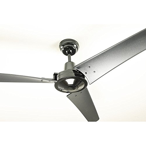 Industrie Deckenventilator Vourdries schwarz inkl. Wandschalter - 3