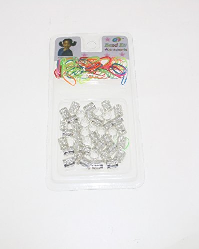 Zac's Alter Ego® Hair Cuffs & Elastics for Braiding & Dreadlocks (Silver)