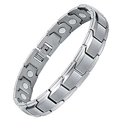 Jeracol Titanium Steel Magnetic Bracelets For Men,magnetic Wristband With Ultra Strength Magnets Wristband,length Adjustable Magnetic Brazaletes With Free Links Removal Tool & Gift Box
