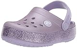 Type: Clog mit Fersenriemen crocs Unisex-Kinder Crocband Glitter Kids Clogs, Violett (Lavender 530), 29/30 EU