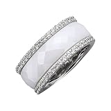 Jacques Lemans Damen Ring 925/- Sterling Silber Glänzend Zirkonia weiß 490270038