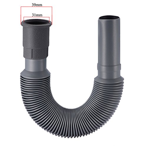 PChero Universal Flexibel Waschbecken Siphon, Stecker und Verwendung (Minimale Länge 32cm, Maximale Länge 80cm) - 4