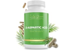 LILY GREEN SUPPLEMENTS Lily Green D Aspartic Acid Testosterone Supplements for Men | 2000mg Per Serving High Strength Amino Acid Supplements | No Artificial Fillers, Pure DAA | 90 Vegan Capsules | Made in UK