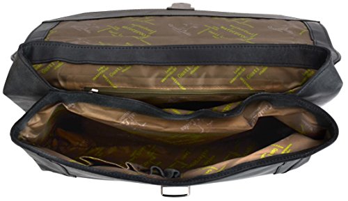 Gusti Leder studio „Phil“ Businesstasche mit wasserfestem Innenfutter 38 x 31 x 11 cm Laptoptasche 13″ Schwarz Grau 2B14-20-6wp - 5