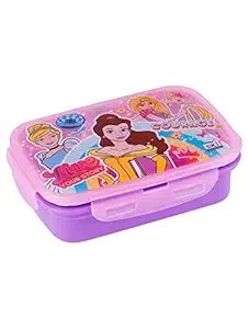 KP Healthy Sweet Girls Printed Lock and Fit Lunch Box with Inside Small Curry Containers for Kids (Medium 550 ml)