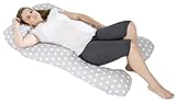 Schwangerschaftskissen Lagerungskissen Relaxkissen universell groß bequem (Muster: getupftes Grau) - 5